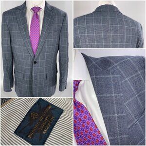 Brooks Brothers Explorer Regent Blazer 40R Gray Plaid 2B 2V New YGI G3-97